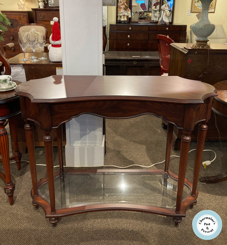 FANTASTIC HALL TABLE WITH GLASS SHELF...$149.00