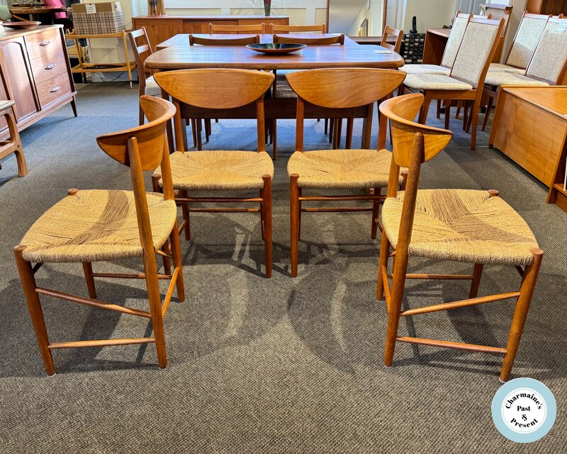 EXQUISITE SET OF FOUR TEAK CHAIRS BY PETER HVIDT (MODEL 316)...$1600.00